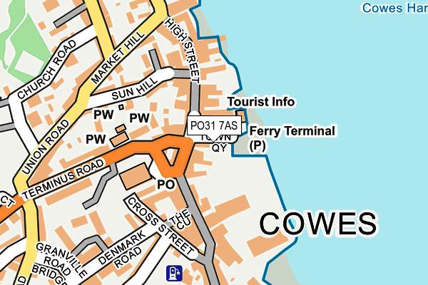 PO31 7AS map - OS OpenMap – Local (Ordnance Survey)