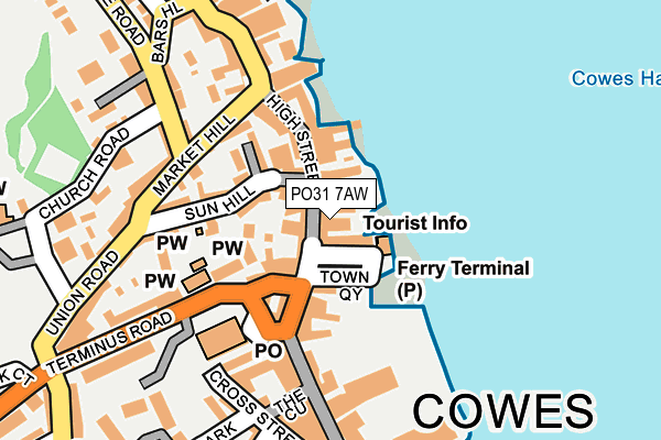 PO31 7AW map - OS OpenMap – Local (Ordnance Survey)
