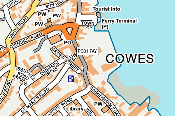 PO31 7AY map - OS OpenMap – Local (Ordnance Survey)