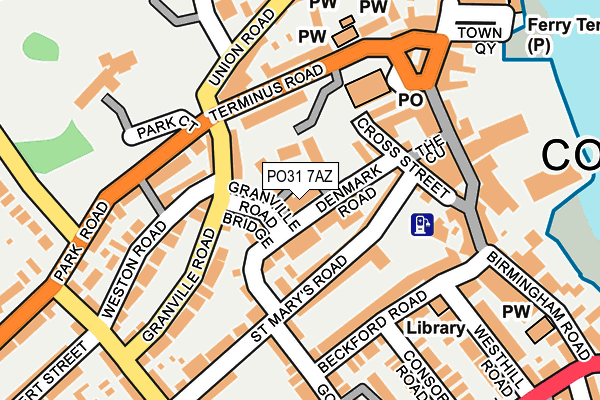 PO31 7AZ map - OS OpenMap – Local (Ordnance Survey)