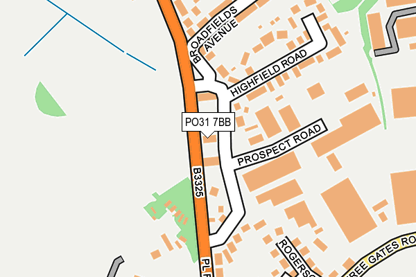 PO31 7BB map - OS OpenMap – Local (Ordnance Survey)