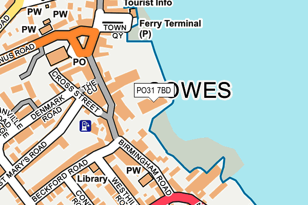 PO31 7BD map - OS OpenMap – Local (Ordnance Survey)