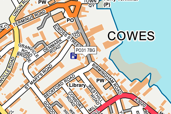 PO31 7BG map - OS OpenMap – Local (Ordnance Survey)