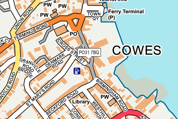 PO31 7BQ map - OS OpenMap – Local (Ordnance Survey)