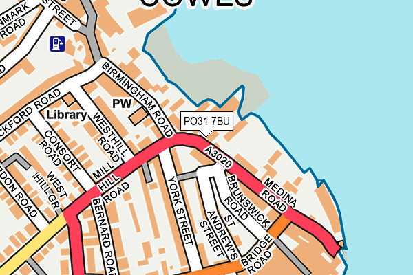 PO31 7BU map - OS OpenMap – Local (Ordnance Survey)