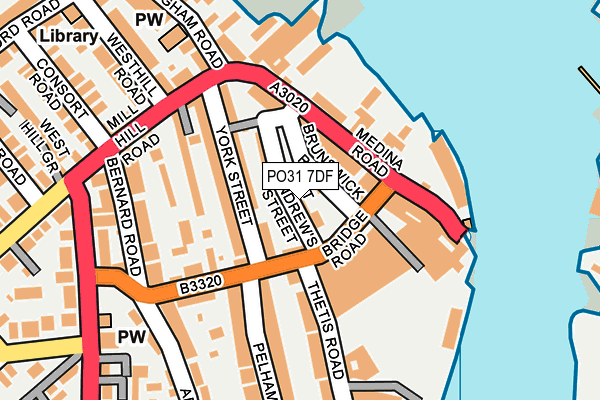 PO31 7DF map - OS OpenMap – Local (Ordnance Survey)