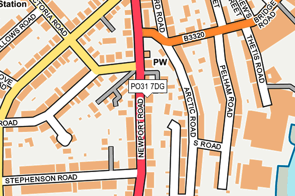 PO31 7DG map - OS OpenMap – Local (Ordnance Survey)