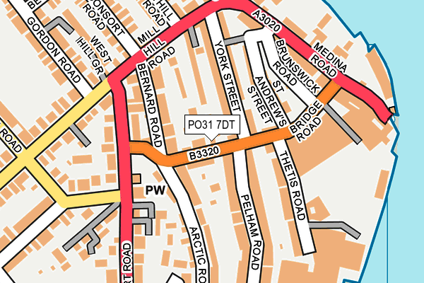 PO31 7DT map - OS OpenMap – Local (Ordnance Survey)