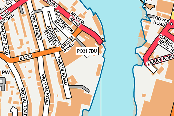 PO31 7DU map - OS OpenMap – Local (Ordnance Survey)