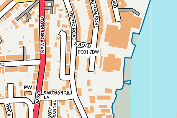 PO31 7DW map - OS OpenMap – Local (Ordnance Survey)