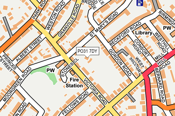 PO31 7DY map - OS OpenMap – Local (Ordnance Survey)