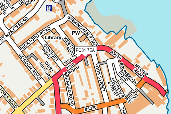 PO31 7EA map - OS OpenMap – Local (Ordnance Survey)