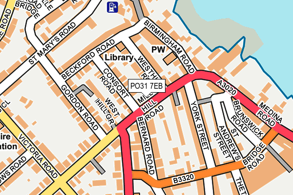 PO31 7EB map - OS OpenMap – Local (Ordnance Survey)