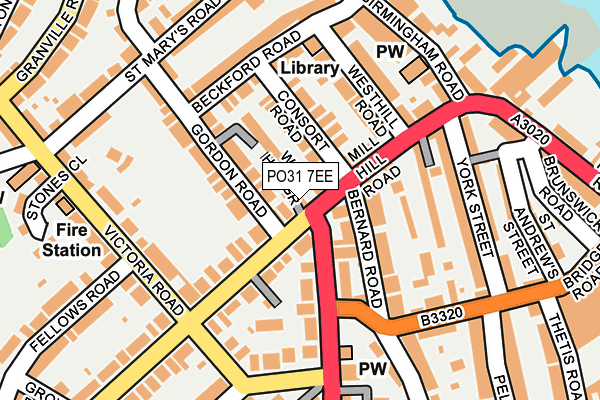PO31 7EE map - OS OpenMap – Local (Ordnance Survey)