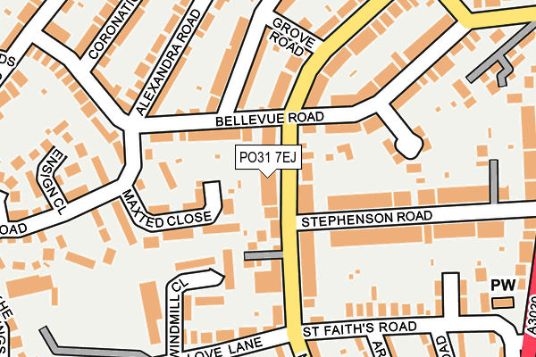 PO31 7EJ map - OS OpenMap – Local (Ordnance Survey)