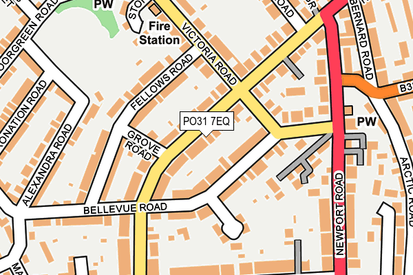 PO31 7EQ map - OS OpenMap – Local (Ordnance Survey)