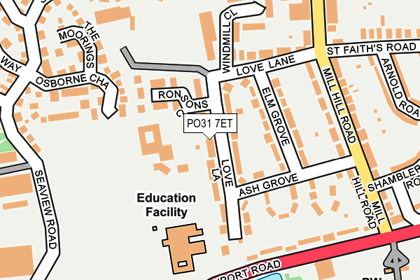 Map of LITTLE LOVE LANE PRE-SCHOOL AND NURSERY CIC at local scale