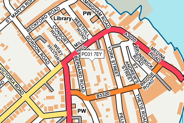 PO31 7EY map - OS OpenMap – Local (Ordnance Survey)