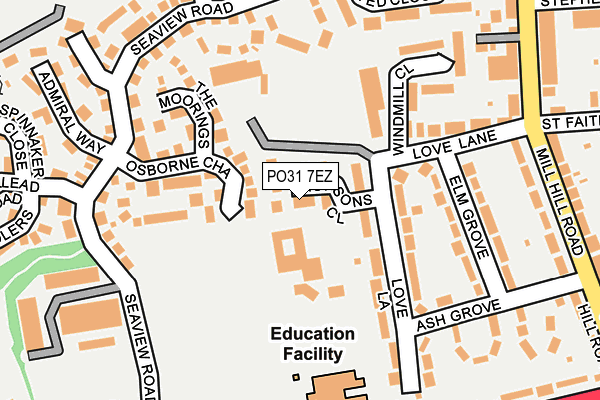 PO31 7EZ map - OS OpenMap – Local (Ordnance Survey)