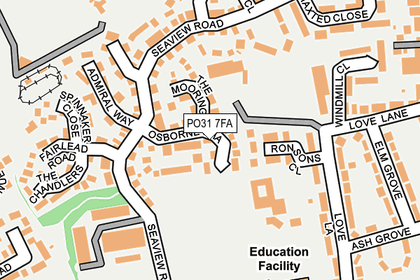 PO31 7FA map - OS OpenMap – Local (Ordnance Survey)