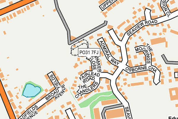 PO31 7FJ map - OS OpenMap – Local (Ordnance Survey)