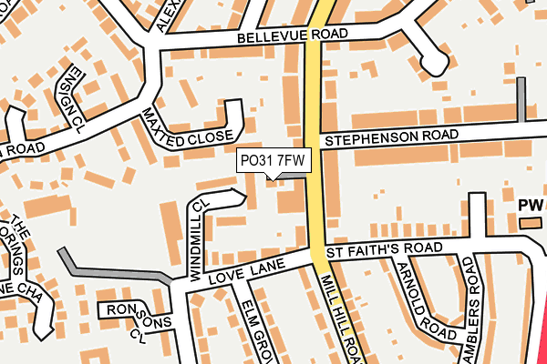 PO31 7FW map - OS OpenMap – Local (Ordnance Survey)