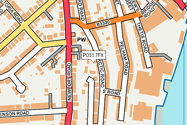 PO31 7FX map - OS OpenMap – Local (Ordnance Survey)