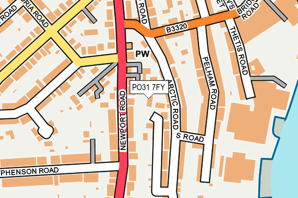 PO31 7FY map - OS OpenMap – Local (Ordnance Survey)