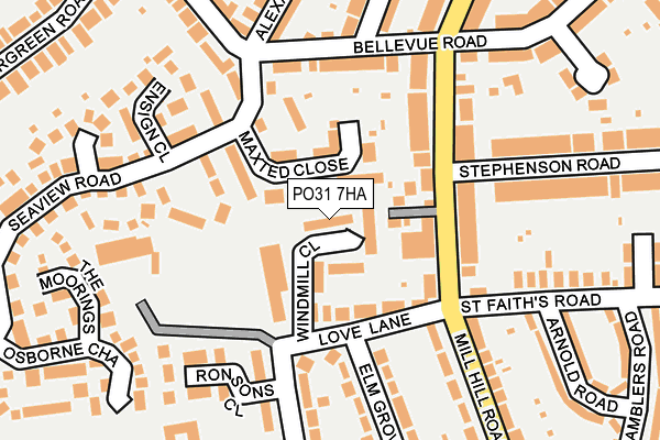 PO31 7HA map - OS OpenMap – Local (Ordnance Survey)