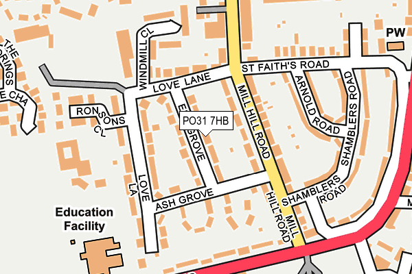 PO31 7HB map - OS OpenMap – Local (Ordnance Survey)