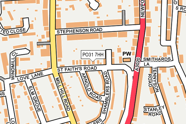 PO31 7HH map - OS OpenMap – Local (Ordnance Survey)