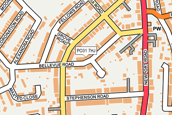 PO31 7HJ map - OS OpenMap – Local (Ordnance Survey)