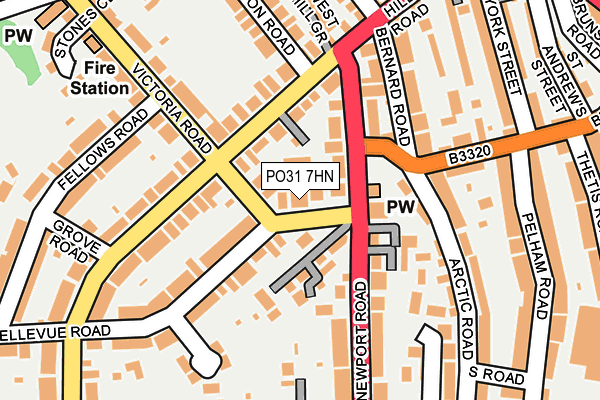 PO31 7HN map - OS OpenMap – Local (Ordnance Survey)