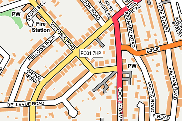 PO31 7HP map - OS OpenMap – Local (Ordnance Survey)