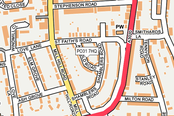 PO31 7HQ map - OS OpenMap – Local (Ordnance Survey)