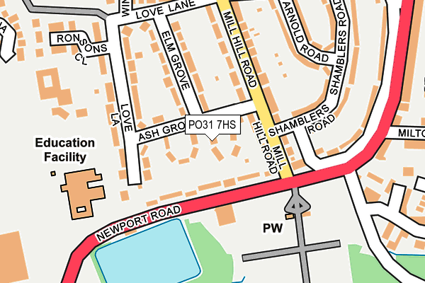 PO31 7HS map - OS OpenMap – Local (Ordnance Survey)