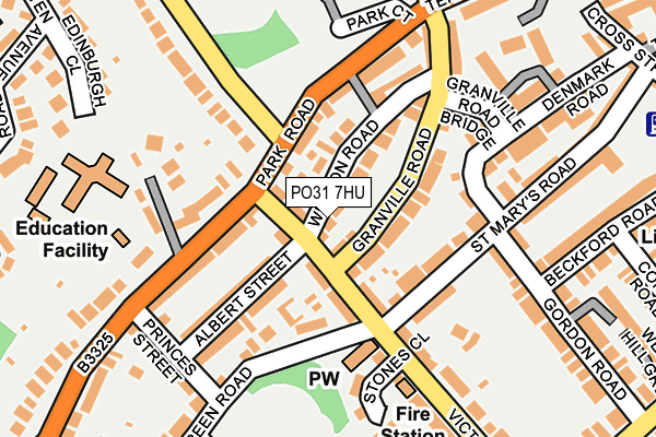 PO31 7HU map - OS OpenMap – Local (Ordnance Survey)