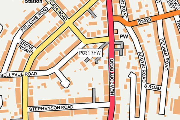 PO31 7HW map - OS OpenMap – Local (Ordnance Survey)