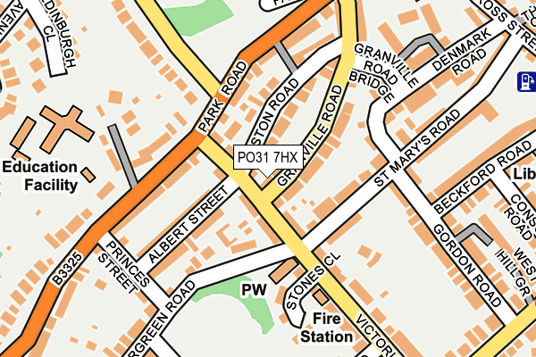 PO31 7HX map - OS OpenMap – Local (Ordnance Survey)