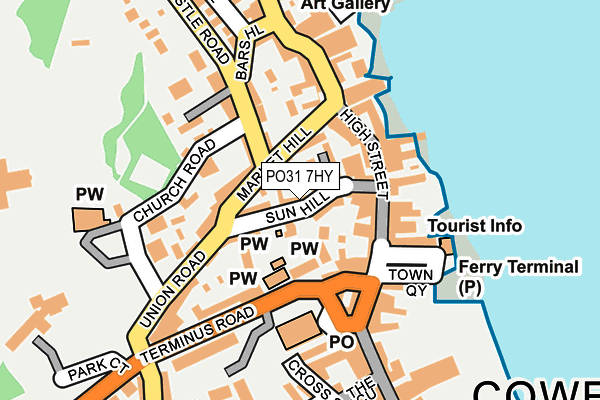 PO31 7HY map - OS OpenMap – Local (Ordnance Survey)