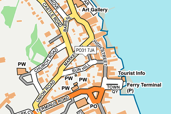 PO31 7JA map - OS OpenMap – Local (Ordnance Survey)