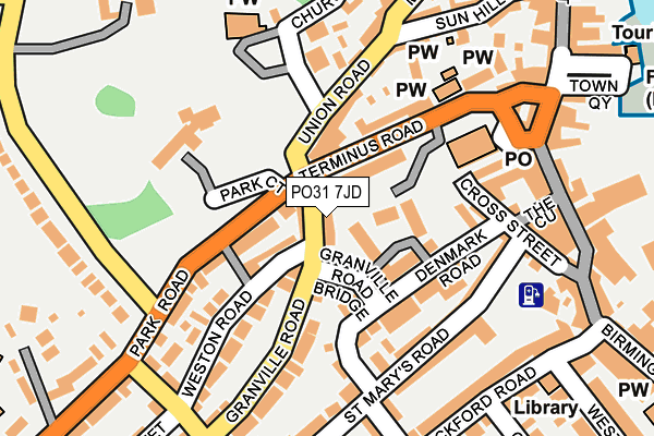 PO31 7JD map - OS OpenMap – Local (Ordnance Survey)
