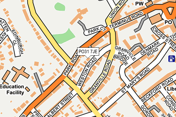 PO31 7JE map - OS OpenMap – Local (Ordnance Survey)