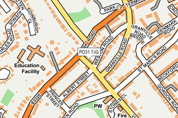 PO31 7JG map - OS OpenMap – Local (Ordnance Survey)