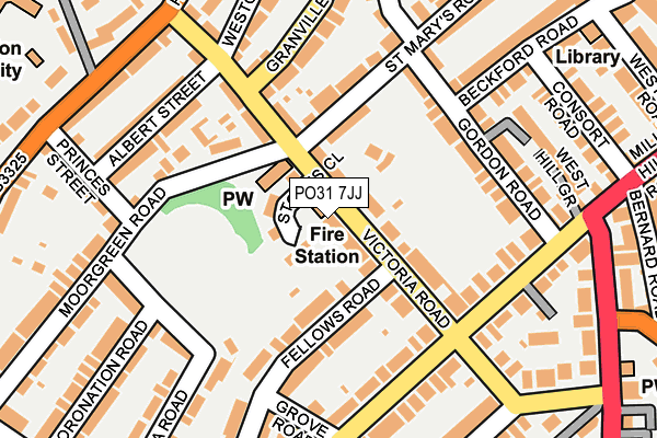 PO31 7JJ map - OS OpenMap – Local (Ordnance Survey)