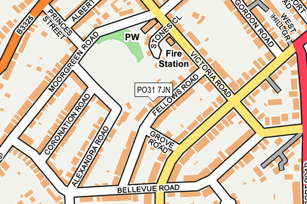 PO31 7JN map - OS OpenMap – Local (Ordnance Survey)
