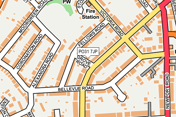 PO31 7JP map - OS OpenMap – Local (Ordnance Survey)