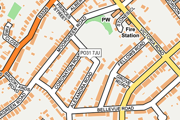 PO31 7JU map - OS OpenMap – Local (Ordnance Survey)