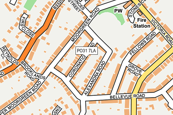 PO31 7LA map - OS OpenMap – Local (Ordnance Survey)