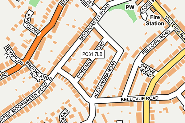 PO31 7LB map - OS OpenMap – Local (Ordnance Survey)